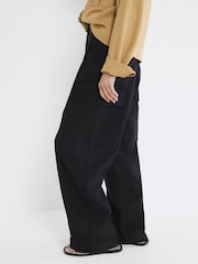 River Island Petite Linen Wide Leg 100% Cotton Trousers - Imagen 2 de 4