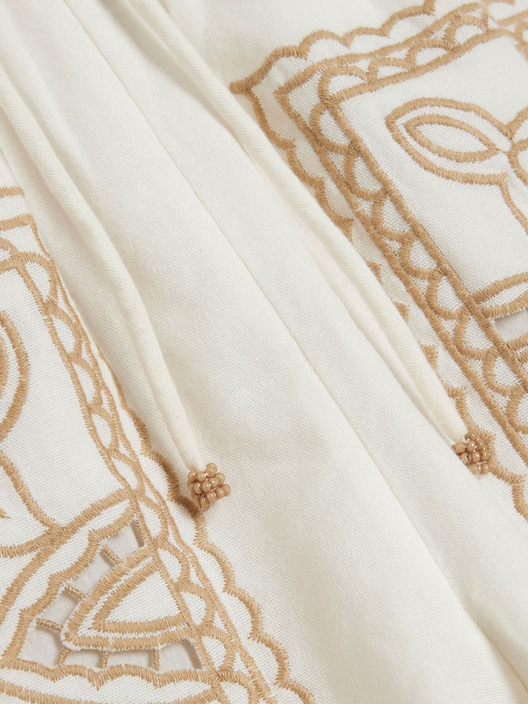 River Island Cream Cutwork 100% Cotton Shorts - Image 6 of 6