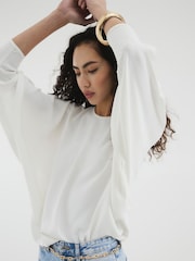 River Island Cream Batwing T-Shirt - Image 2 of 4