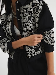 River Island Black Petite Cutwork Linen Shirts - Image 4 of 4