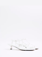 Blanco - River Island T-Bar Kitten Heel Sandals - Imagen 2 de 5