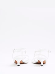 Blanco - River Island T-Bar Kitten Heel Sandals - Imagen 3 de 5