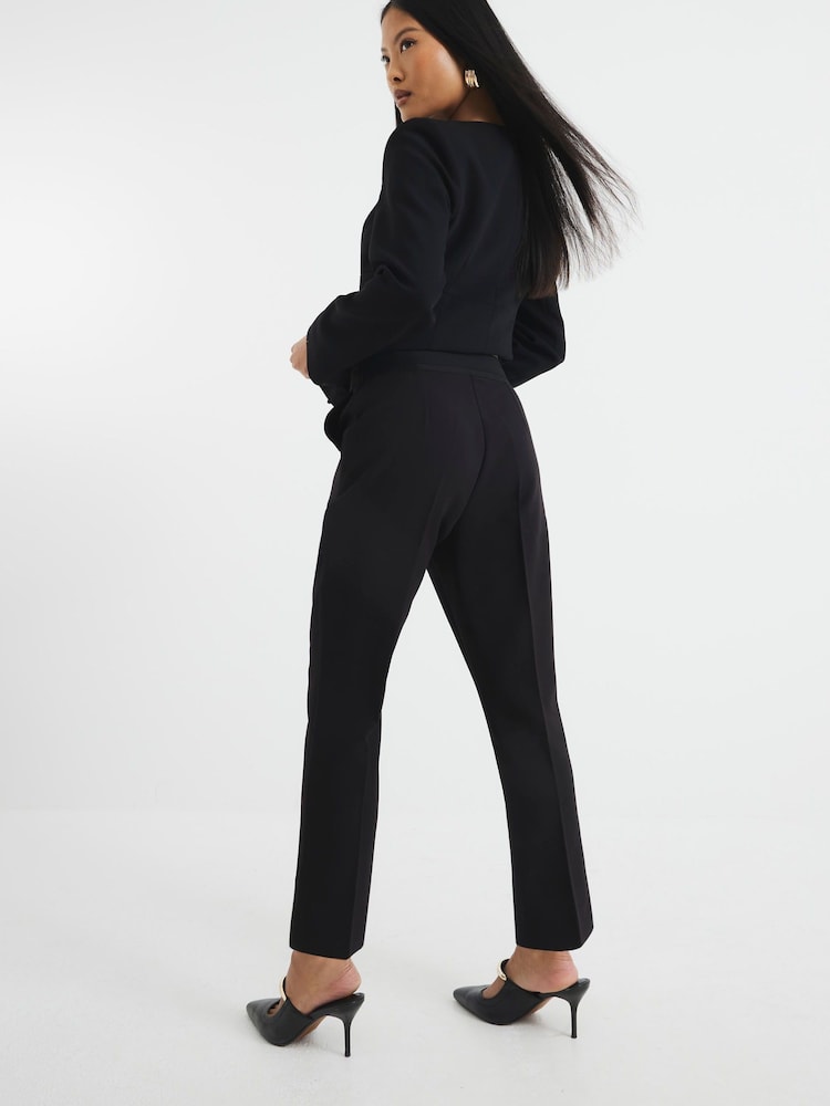 River Island Black Petite Ankle Grazer Slim Fit Trousers - Image 3 of 4