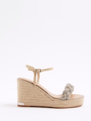 River Island Natural Open Toe Wedge Sandals - Image 2 of 6