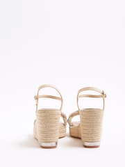 River Island Natural Open Toe Wedge Sandals - Image 4 of 6