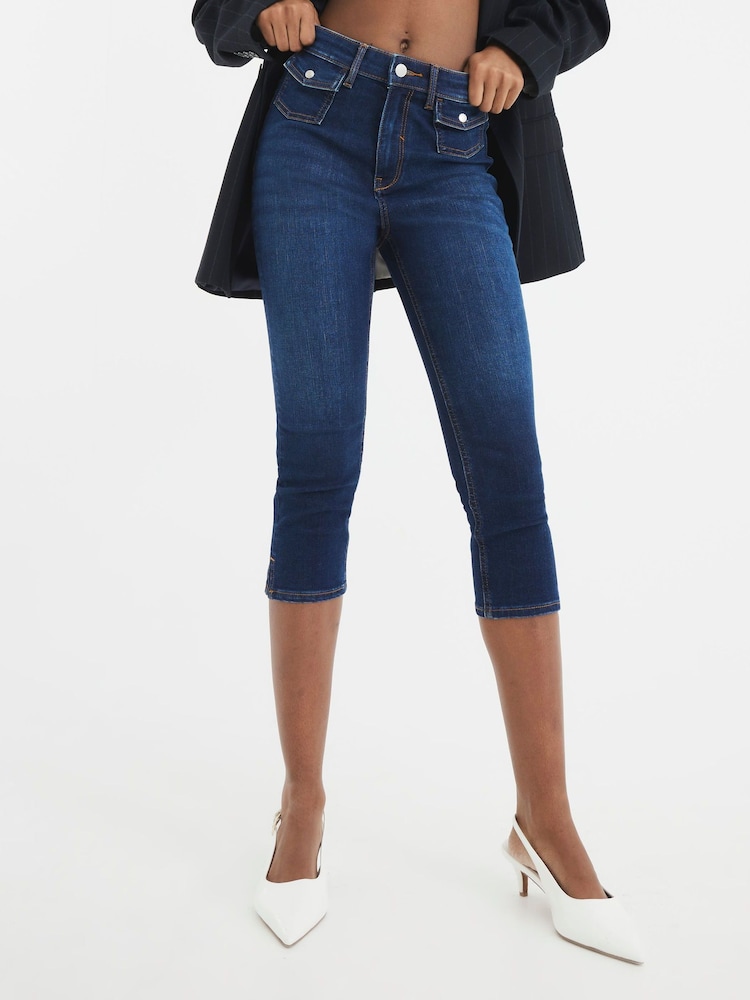 River Island Blue Skinny Capri Jeans - Image 1 of 4