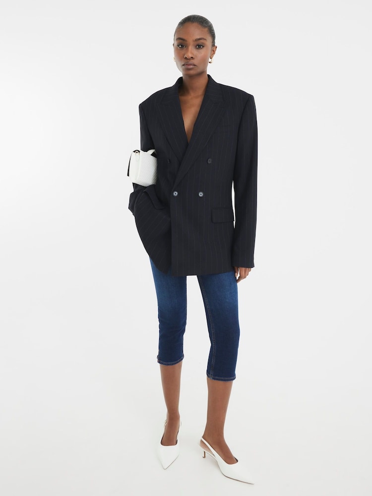River Island Blue Skinny Capri Jeans - Image 2 of 4