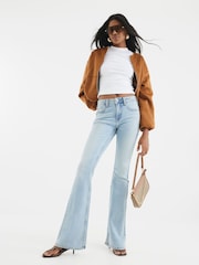 River Island Blue Mid Rise Bootcut Jeans - Image 1 of 4