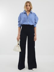 River Island Blue High Rise Super Wide Leg Jeans - Image 2 of 4
