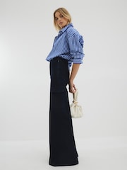 River Island Blue High Rise Super Wide Leg Jeans - Image 3 of 4