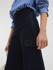 River Island Blue High Rise Super Wide Leg Jeans - Image 4 of 4