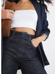 River Island Blue High Rise Wide Leg 100% Cotton Jeans - Image 2 of 4