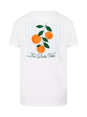 BadRhino Big & Tall White Print 100% Cotton T-Shirt - Image 5 of 5