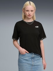 Puma Black Womens Essential Animla Print Relaxed T-Shirt - Image 1 of 5