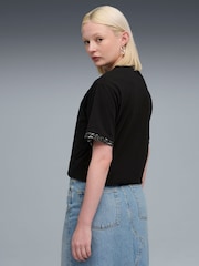 Puma Black Womens Essential Animla Print Relaxed T-Shirt - Image 2 of 5