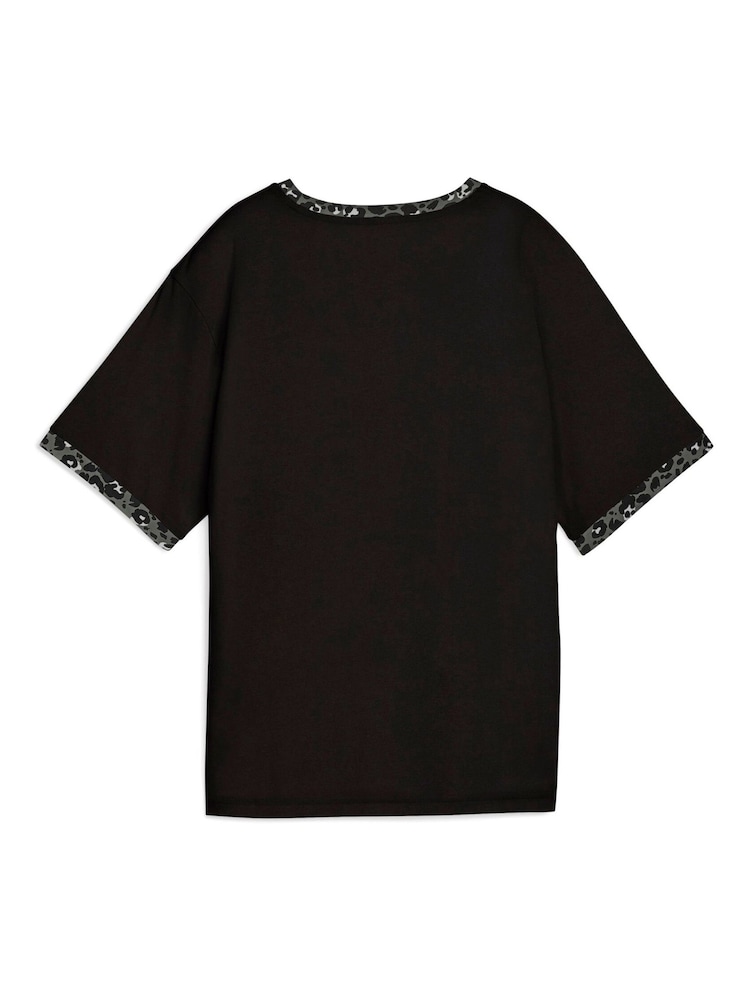 Puma Black Womens Essential Animla Print Relaxed T-Shirt - Image 5 of 5
