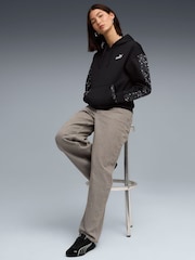 Puma Black Womens Essential Animal Print Comfort Hoodie - Image 3 of 5
