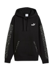 Puma Black Womens Essential Animal Print Comfort Hoodie - Image 4 of 5