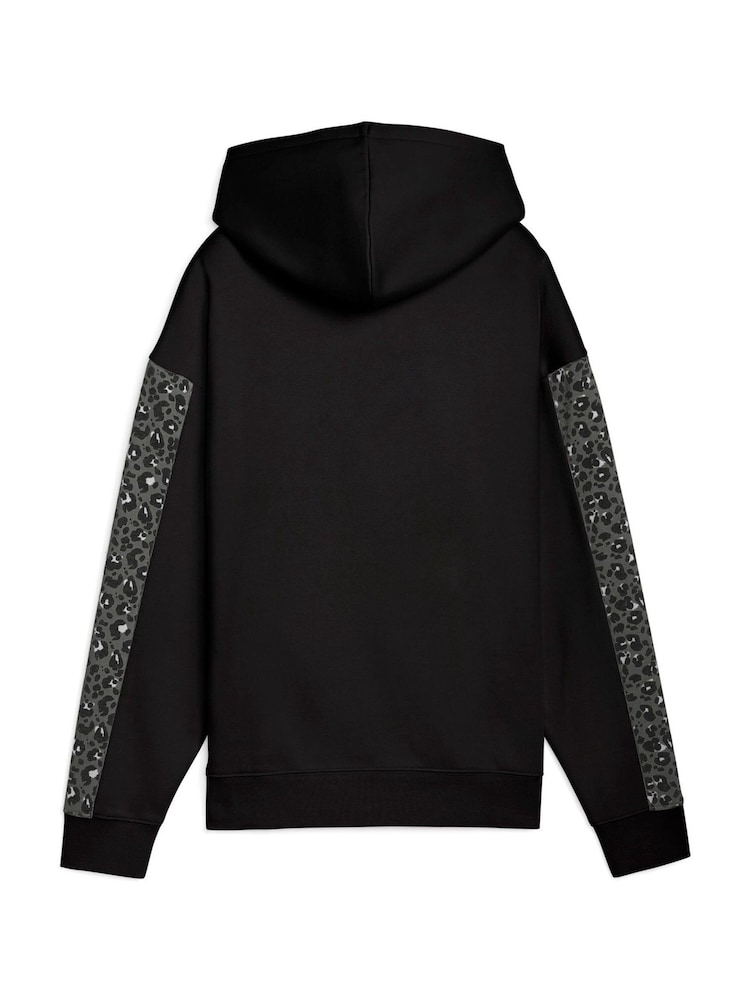 Puma Black Womens Essential Animal Print Comfort Hoodie - Image 5 of 5 Puma Black Womens Essential Animal Print Comfort Hoodie - Image 5 of 5
