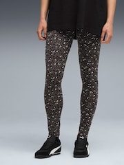 Puma Black Womens Essential Animal Print Leggings - Image 1 of 5