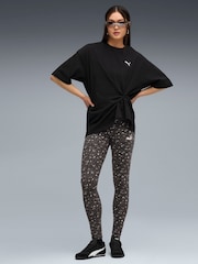 Puma Black Womens Essential Animal Print Leggings - Image 3 of 5