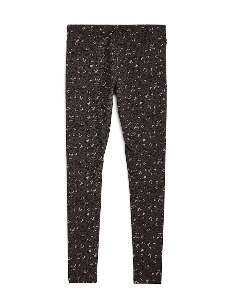 Puma Black Womens Essential Animal Print Leggings - Image 5 of 5 Puma Black Womens Essential Animal Print Leggings - Image 5 of 5