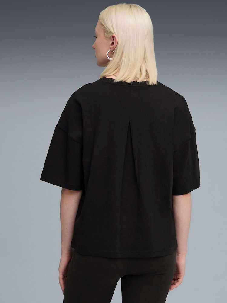 Puma Black Womens Her Oversized T-Shirt - Image 2 of 5