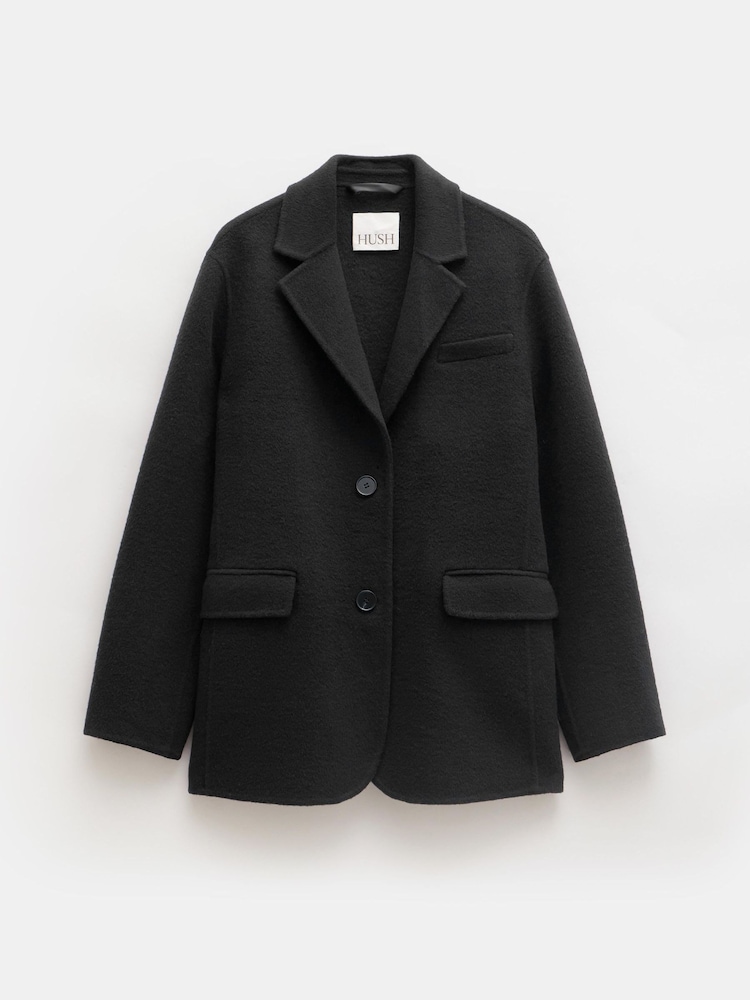 Hush Black Pure Wool Double Faced Blazer - Image 6 of 6