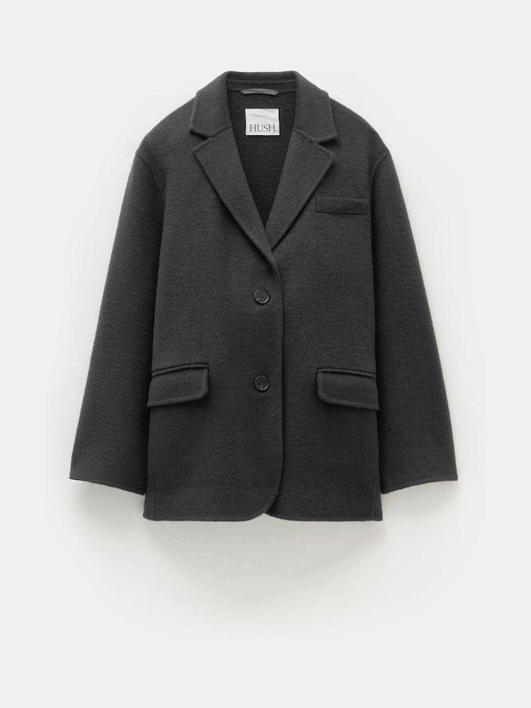 Hush Grey Pure Wool Double Faced Blazer - Image 6 of 6