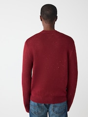Vermelho Borgonha - Regular Fit Badger Graphic Nep Crew Jumper with Wool - Imagem 3 de 8