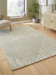 Catherine Lansfield Green Larsson Modern Abstract Rug - Image 1 of 6