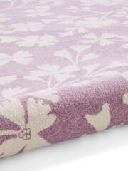 Catherine Lansfield Purple Grace Floral Rug - Image 6 of 6
