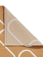 Catherine Lansfield Yellow Linear Curve Modern Geometric Rug - Image 3 of 6