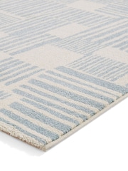 Catherine Lansfield Blue Blocks Modern Abstract Rug - Image 4 of 6