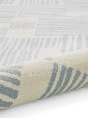 Catherine Lansfield Blue Blocks Modern Abstract Rug - Image 6 of 6