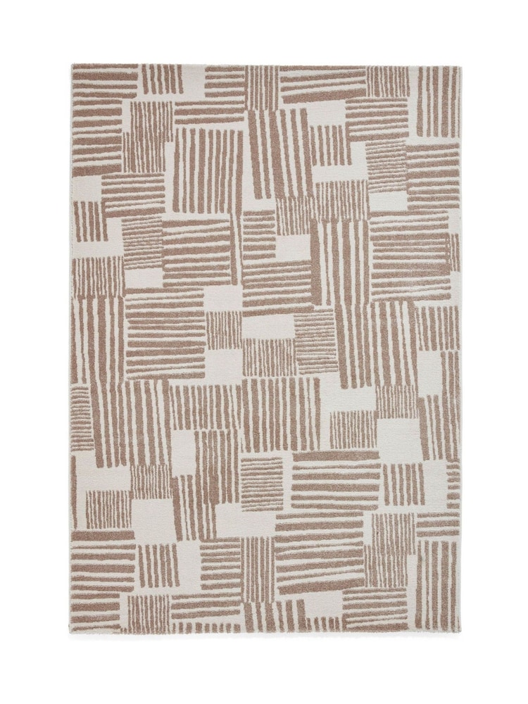 Catherine Lansfield Natural Blocks Modern Abstract Rug - Image 2 of 6