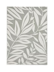 Catherine Lansfield Green Sorral Leaves Botanical Rug - Image 2 of 6