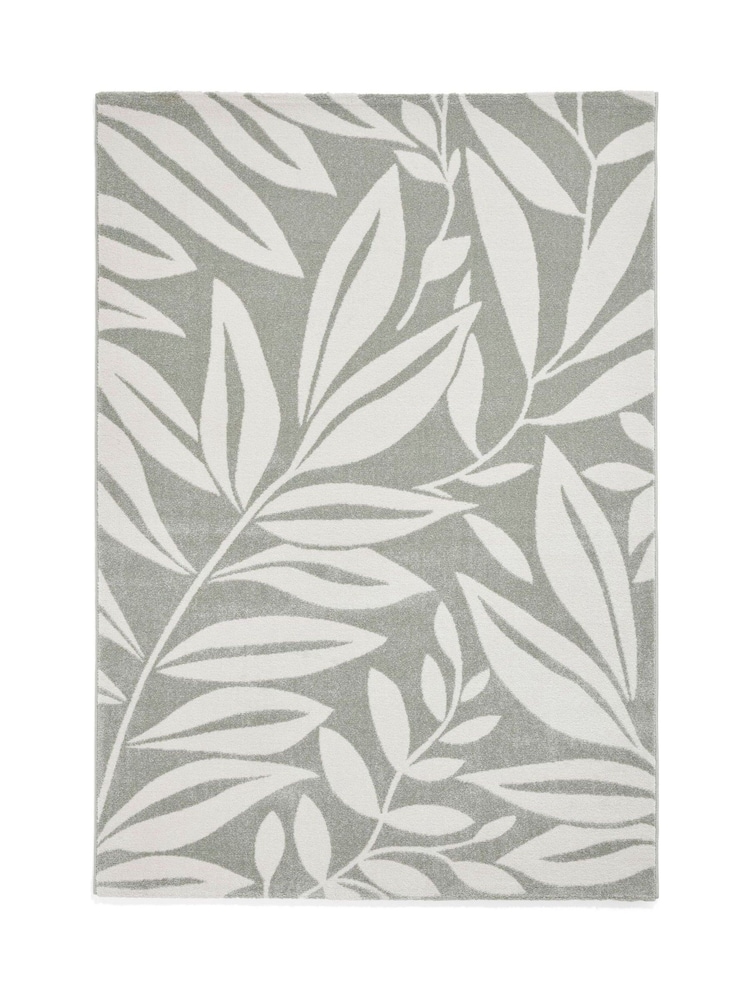Catherine Lansfield Green Sorral Leaves Botanical Rug - Image 2 of 6 Catherine Lansfield Green Sorral Leaves Botanical Rug - Image 2 of 6