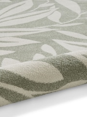 Catherine Lansfield Green Sorral Leaves Botanical Rug - Image 6 of 6