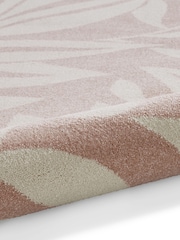 Catherine Lansfield Pink Sorral Leaves Botanical Rug - Image 6 of 6