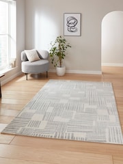 Catherine Lansfield Grey Blocks Modern Abstract Rug - Image 1 of 6