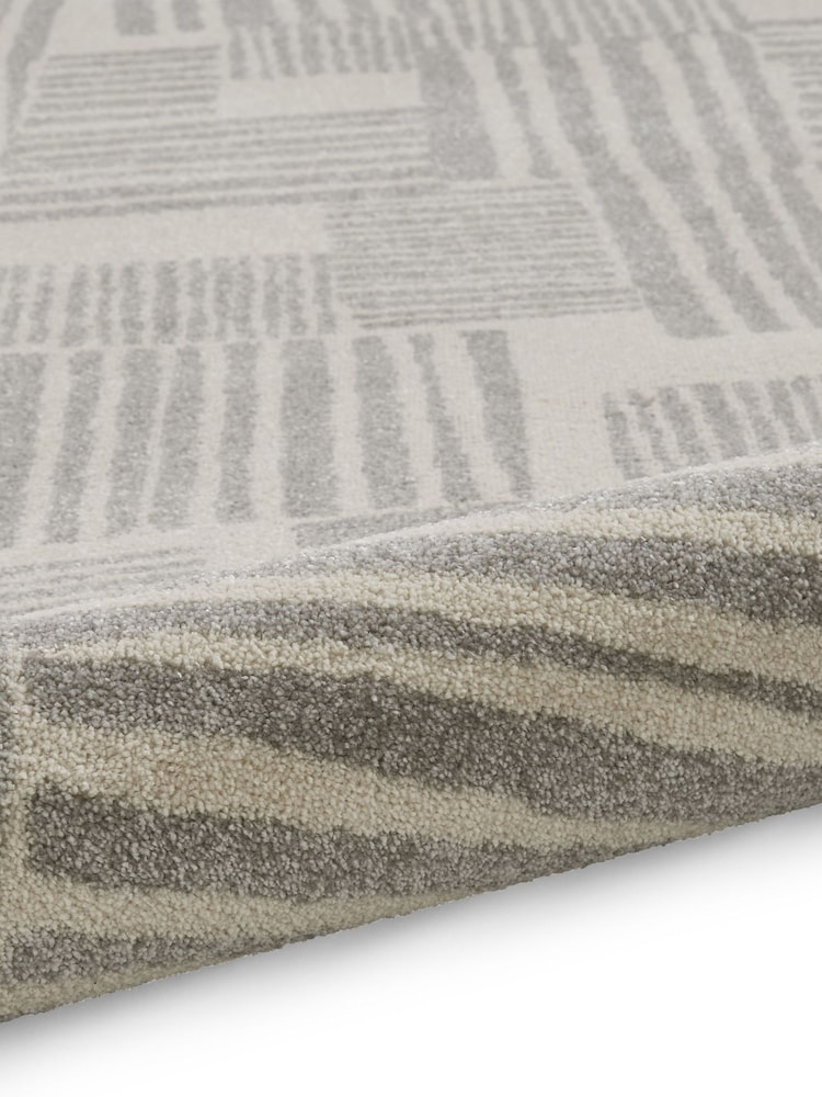 Catherine Lansfield Grey Blocks Modern Abstract Rug - Image 6 of 6
