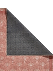 Catherine Lansfield Orange Deco Peacock Washable Rug - Image 3 of 6