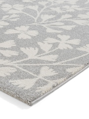 Catherine Lansfield Grey Grace Floral Rug - Image 4 of 6