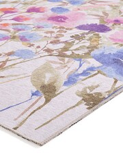 Catherine Lansfield Purple Country Floral Print Rug - Image 4 of 6