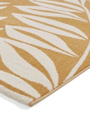 Catherine Lansfield Yellow Sorral Leaves Botanical Rug - Image 4 of 6