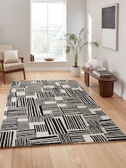 Catherine Lansfield White Blocks Modern Abstract Rug - Image 1 of 6