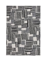 Catherine Lansfield White Blocks Modern Abstract Rug - Image 2 of 6