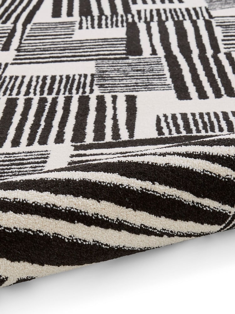 Catherine Lansfield White Blocks Modern Abstract Rug - Image 6 of 6