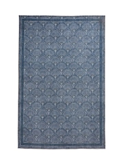 Catherine Lansfield Blue Deco Peacock Washable Rug - Image 2 of 6